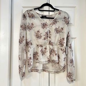 NWT 1.STATE long sleeve top Size M